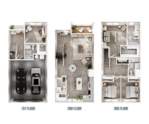 Floor plan for 4 beds, 3.5 baths, 1869 sqft